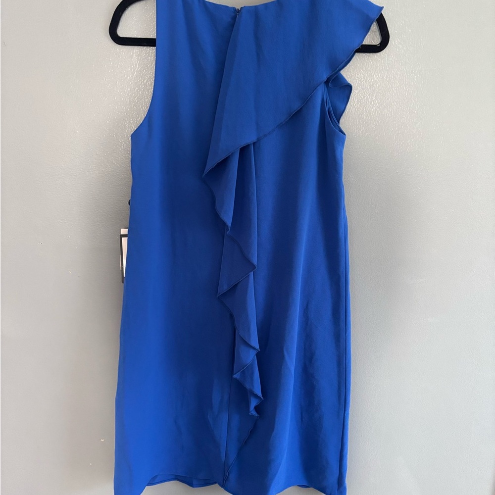 NWT Adrianna Papell Blue Ruffle Dress - Picture 5 of 8